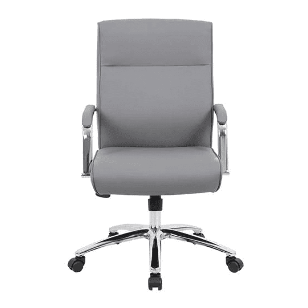 Landyn Leatherette Swivel Study Chair in Grey Colour