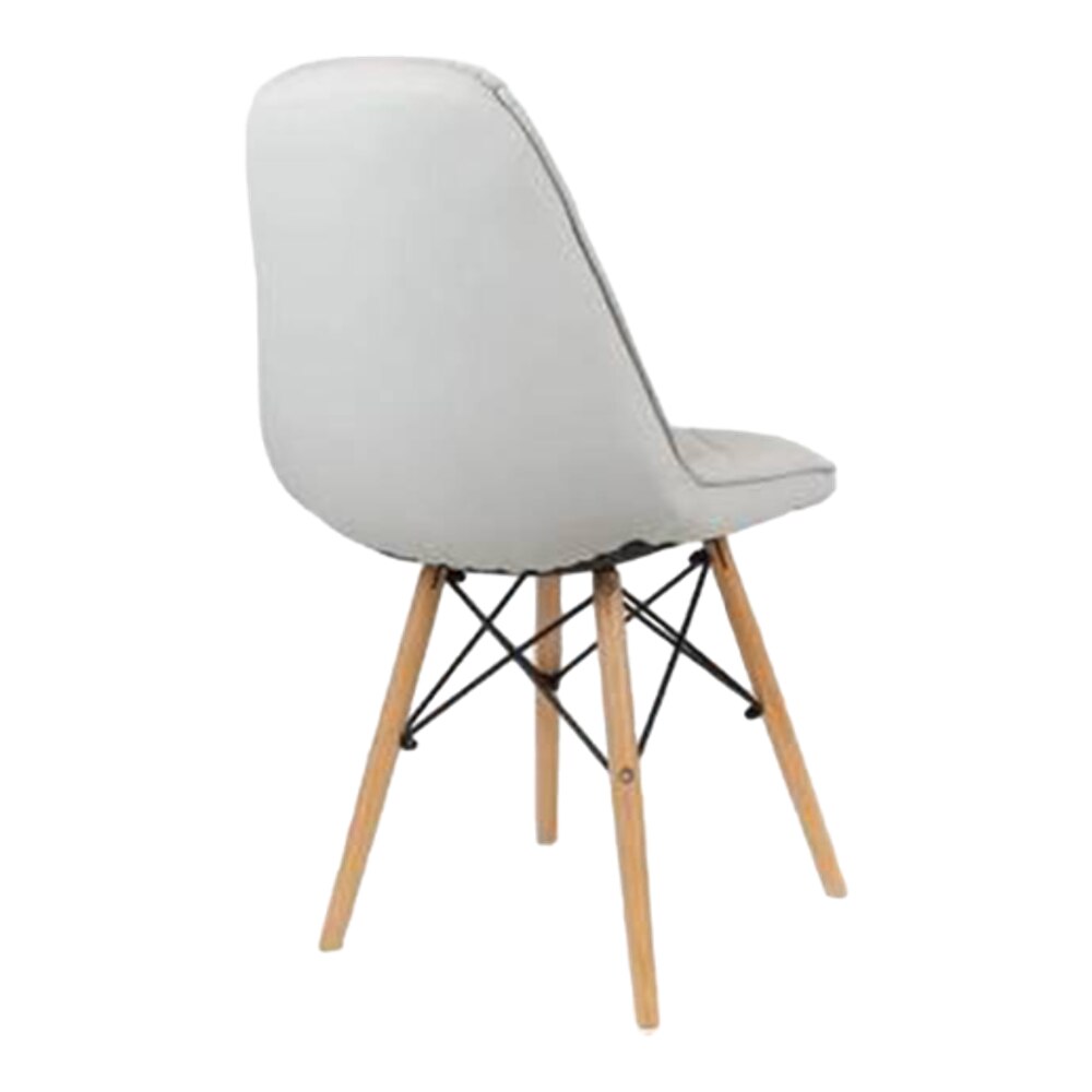 Toby Leatherette Study Chair in Grey Colour