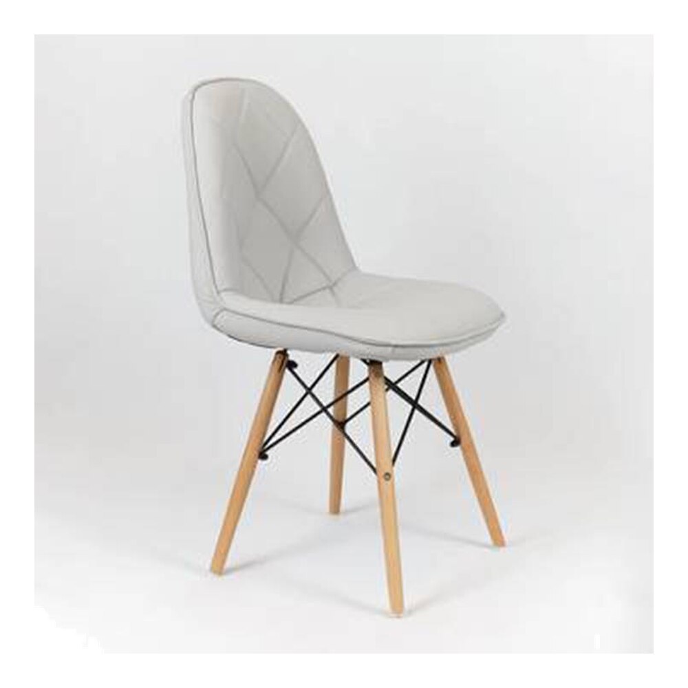 Toby Leatherette Study Chair in Grey Colour