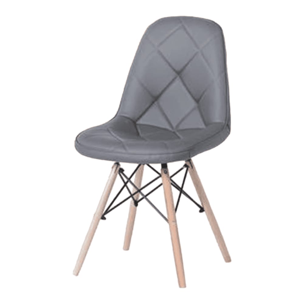 Fabron Leatherette Study Chair in Dark Grey Colour