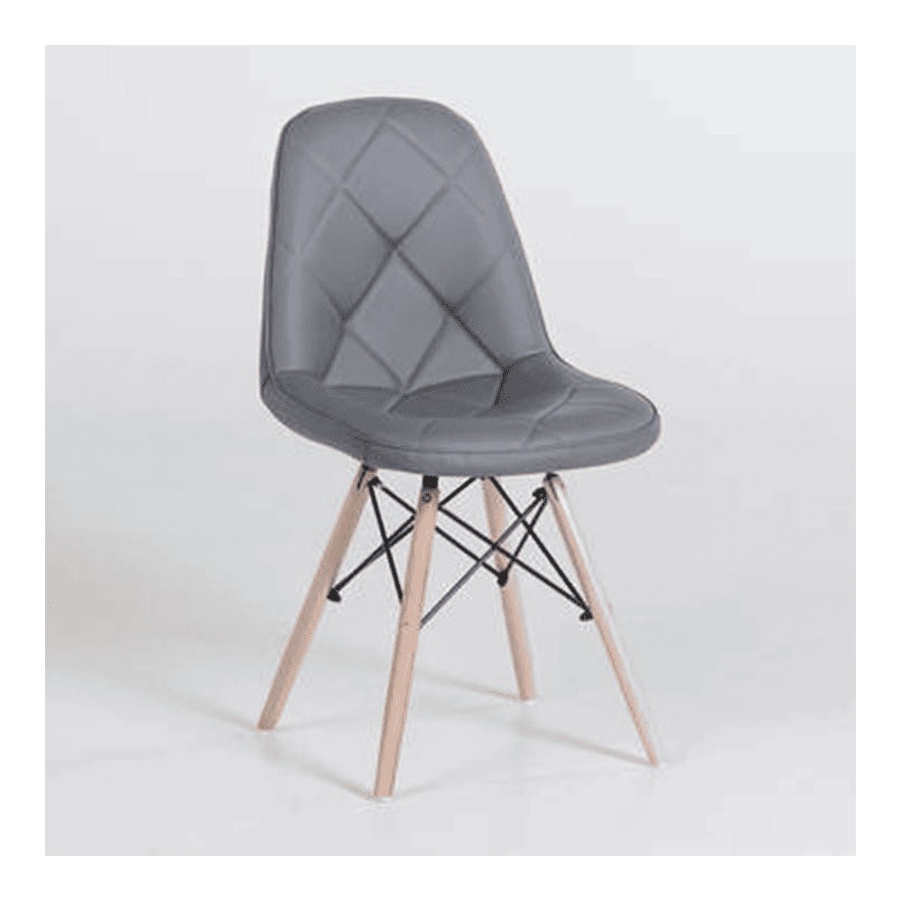 Fabron Leatherette Study Chair in Dark Grey Colour