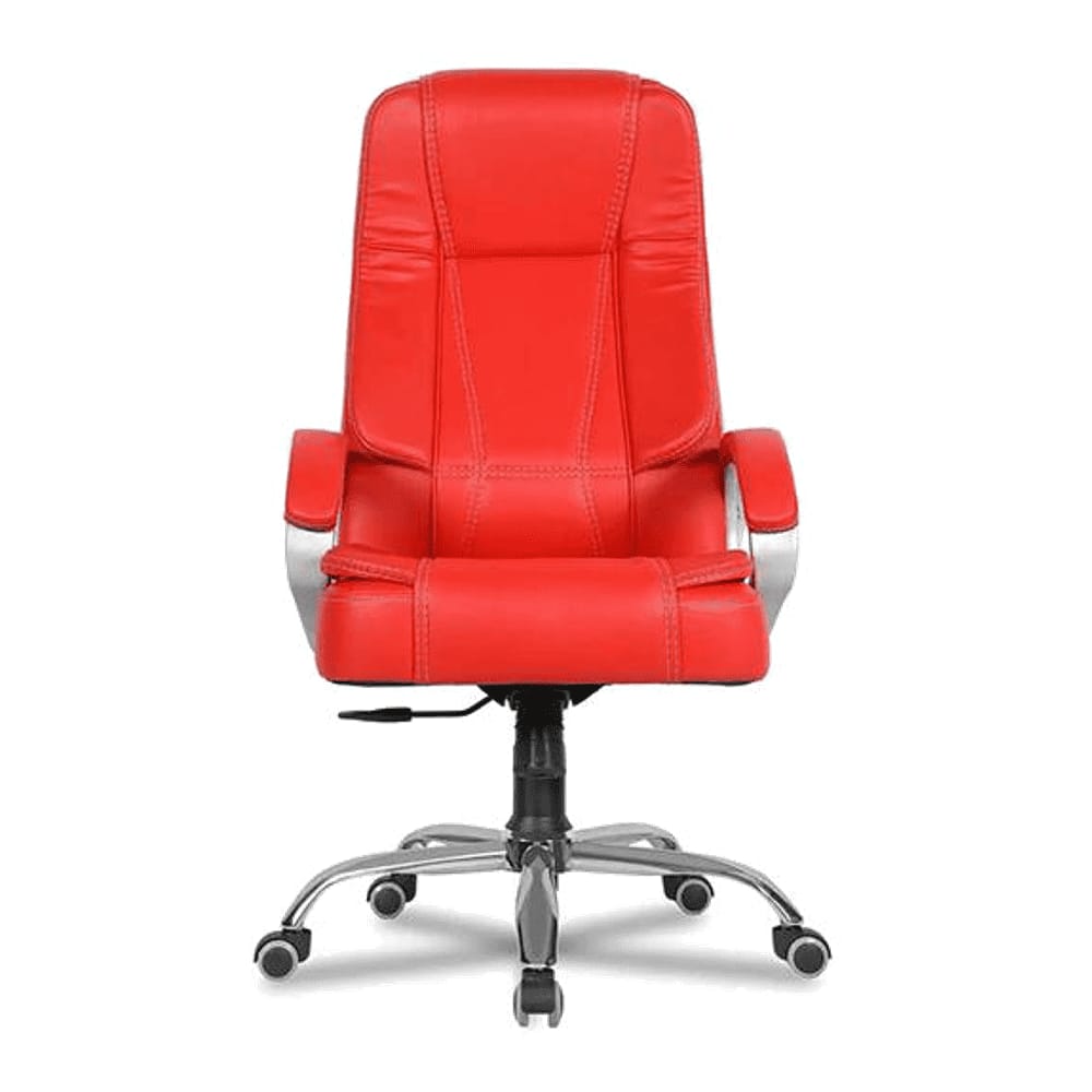 Odyssey Leatherette Swivel Study Chair in Red Colour
