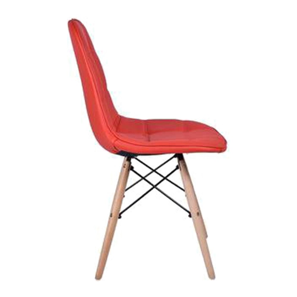 Maxime Leatherette Study Chair in Red Colour