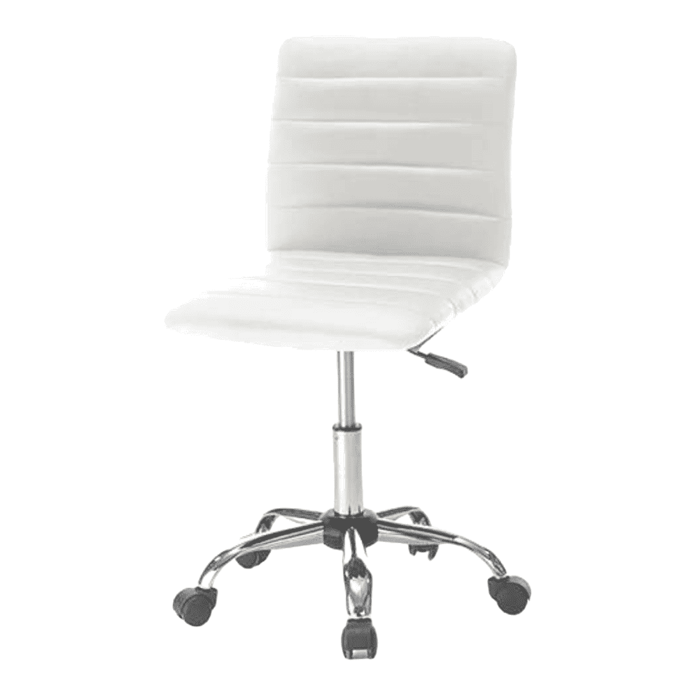 Feleena Leatherette Swivel Study Chair in White Colour