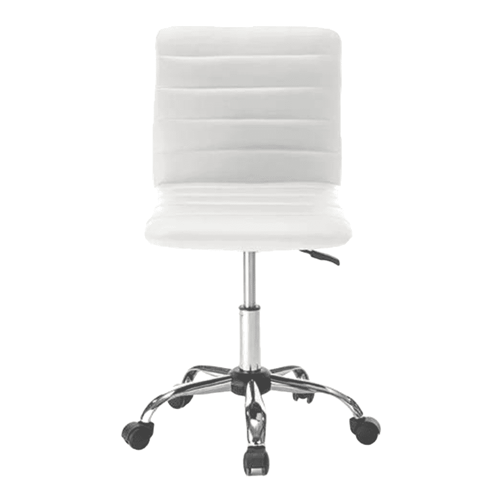 Feleena Leatherette Swivel Study Chair in White Colour