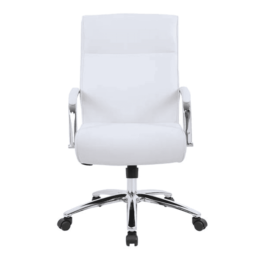 Landyn Leatherette Swivel Study Chair in White Colour