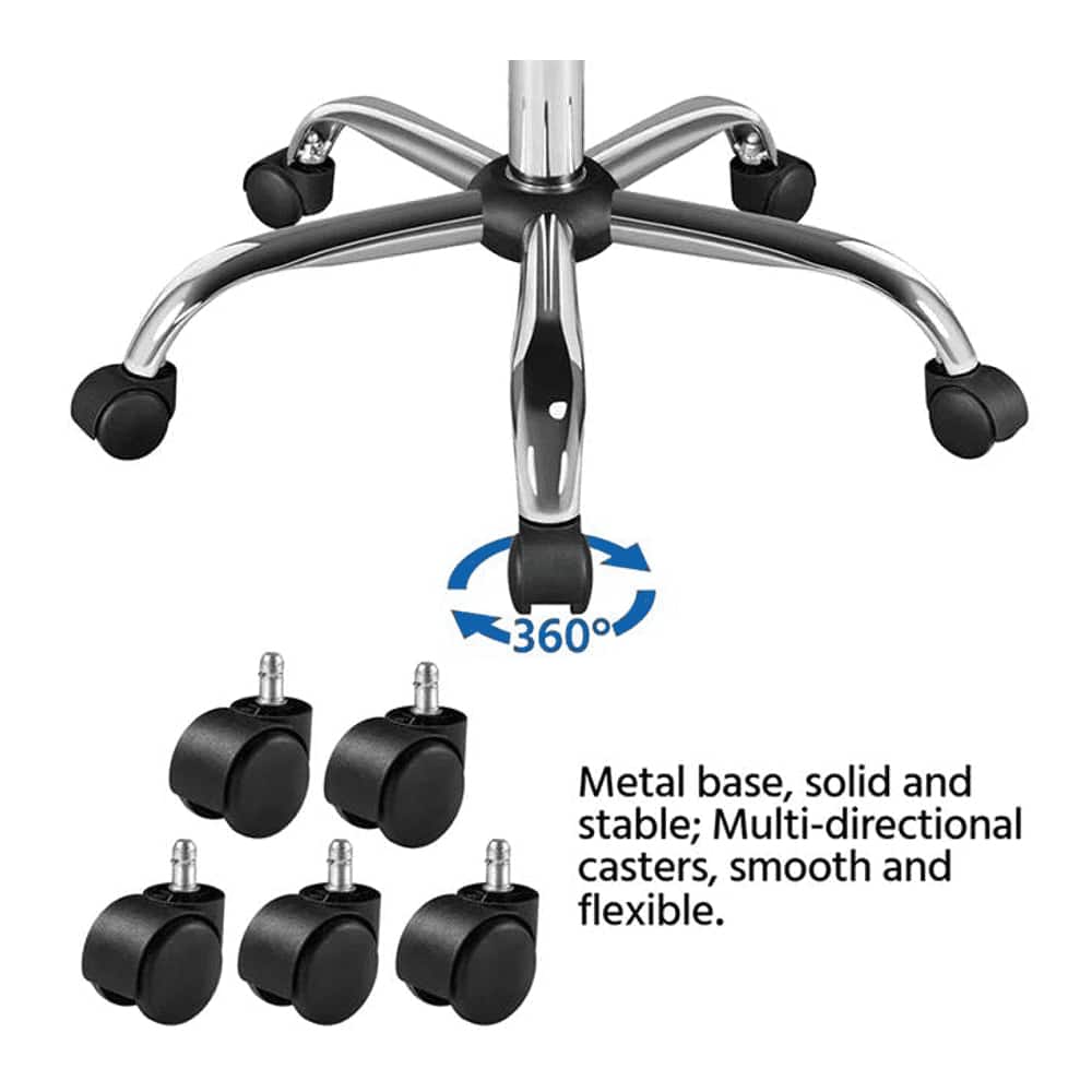 Wanetta Leatherette Swivel Study Chair in White Colour