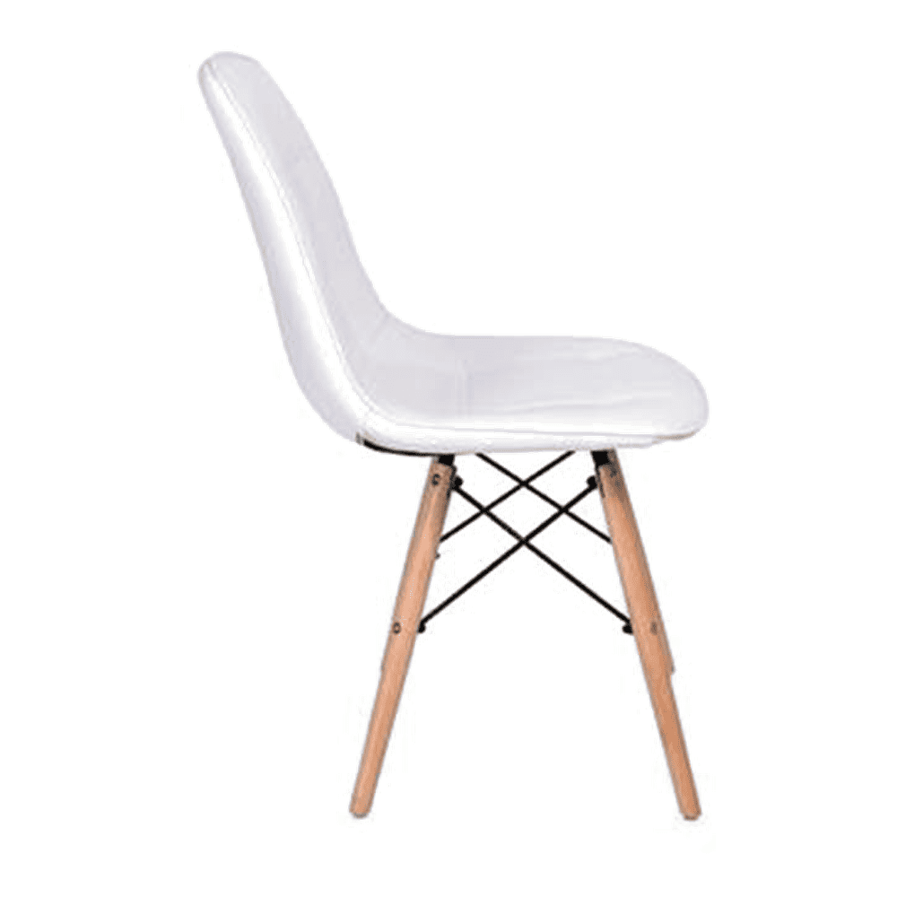 Maxime Leatherette Study Chair in White Colour