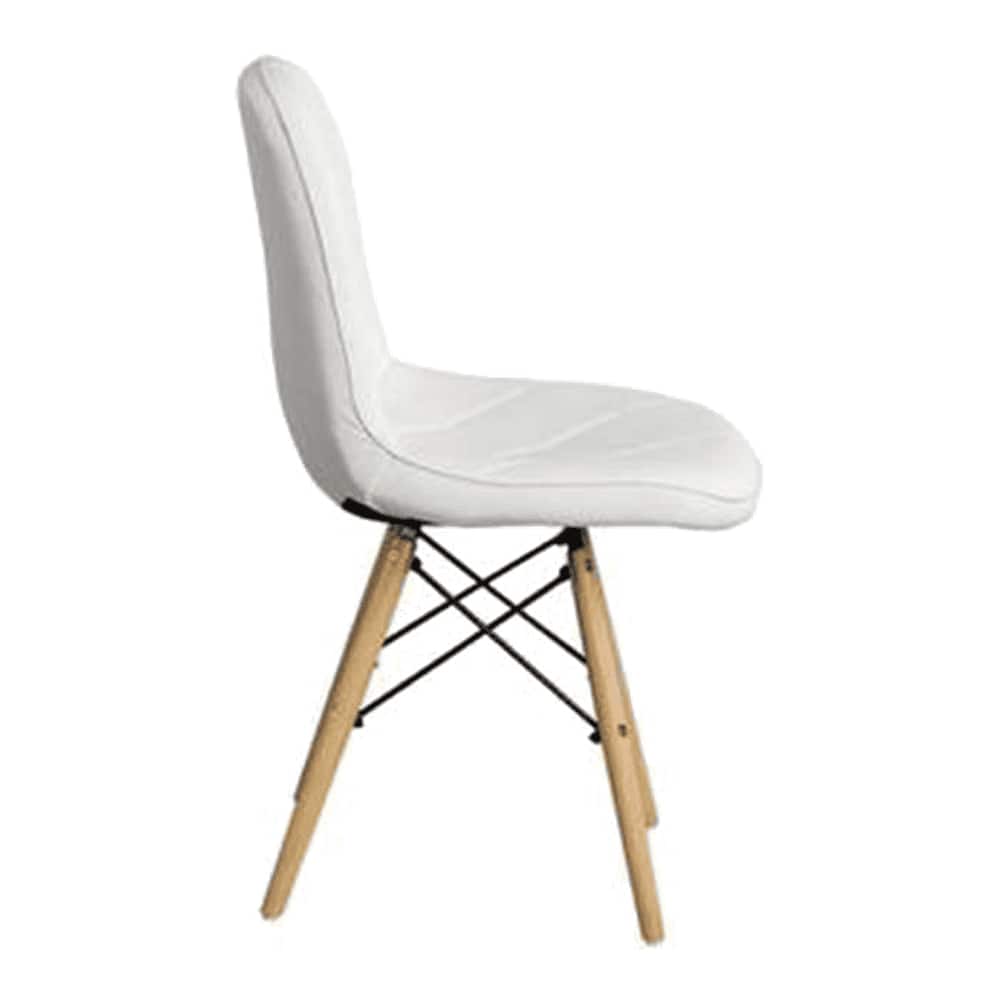 Fabron Leatherette Study Chair in White Colour