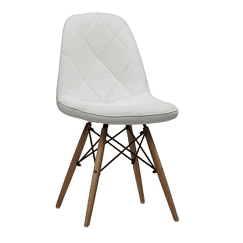 Fabron Leatherette Study Chair in White Colour