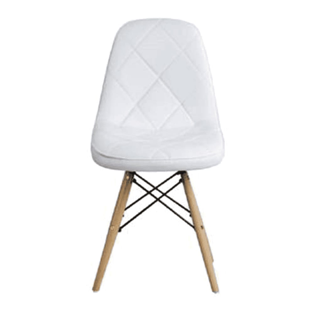 Fabron Leatherette Study Chair in White Colour