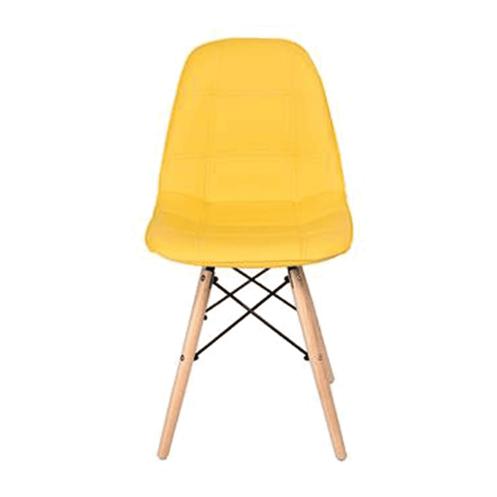 Maxime Leatherette Study Chair in Yellow Colour