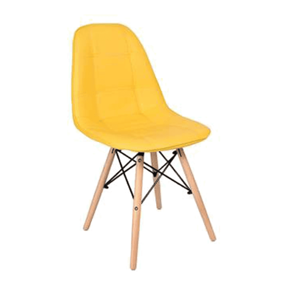 Maxime Leatherette Study Chair in Yellow Colour