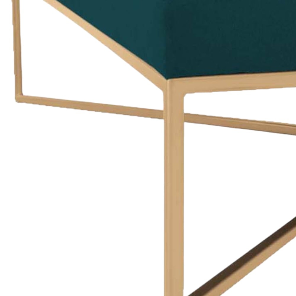 Ema Ottoman in Peacock Green Colour