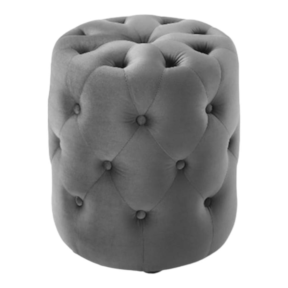 Amanda Pouffe in Midnight Grey Colour
