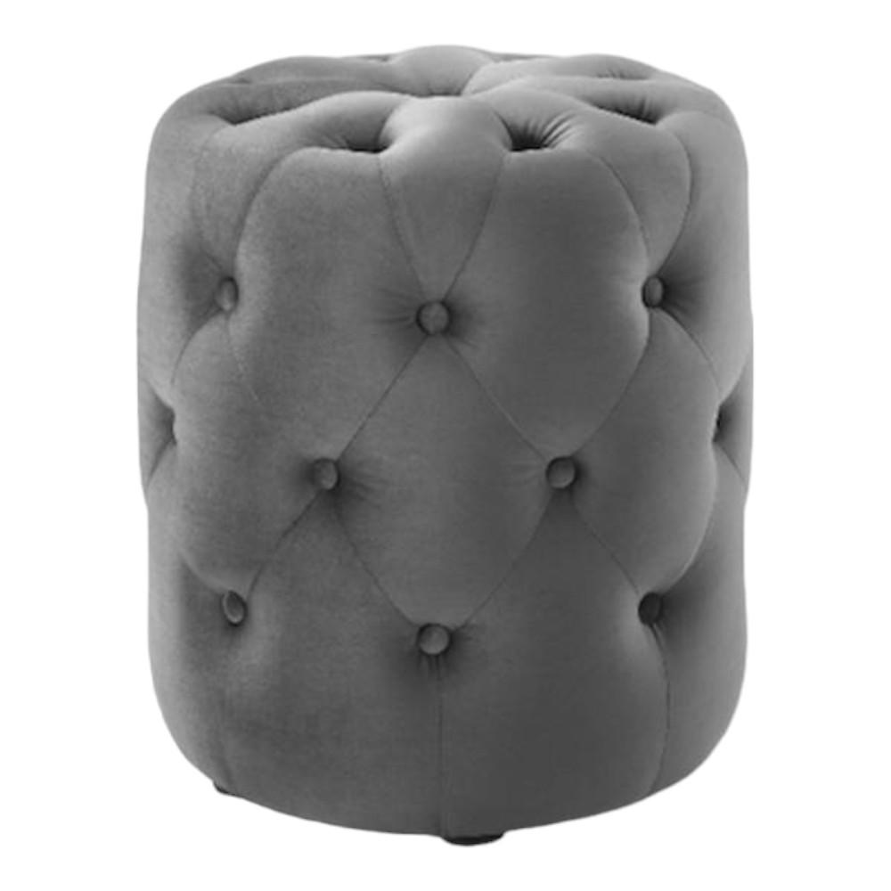 Amanda Pouffe in Midnight Grey Colour