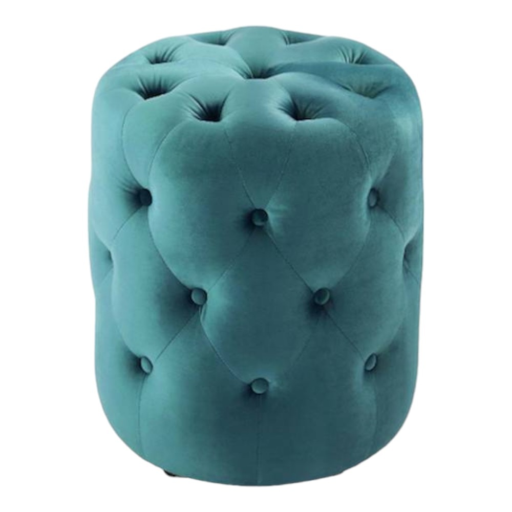 Amanda Pouffe in Peacock Teal Colour