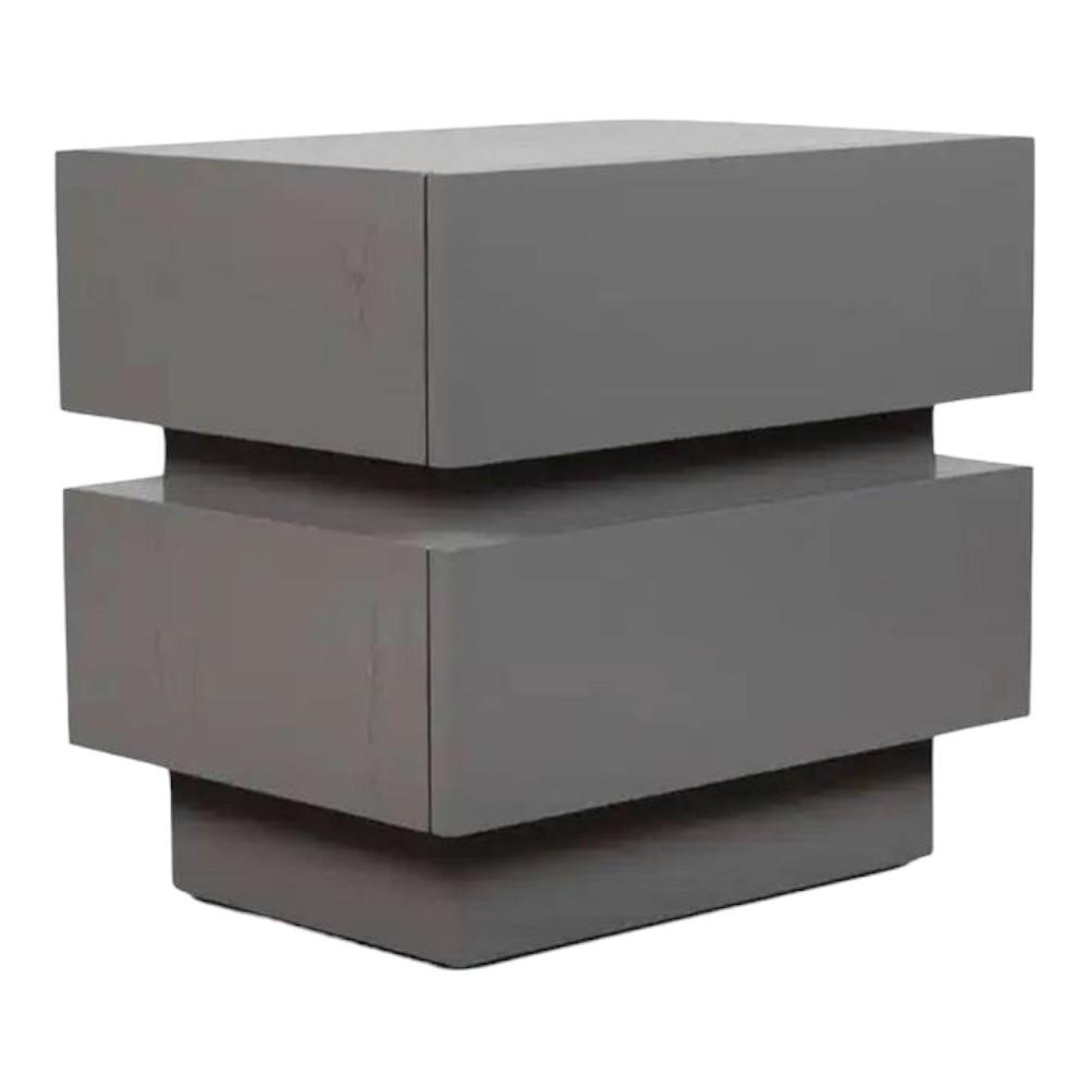 Lagere Series Bedside Table duly polished in Greyish
