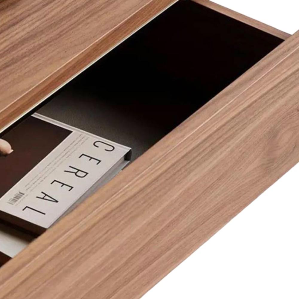Bulle Bedside Table polished in Matte Finish with trims in Gold