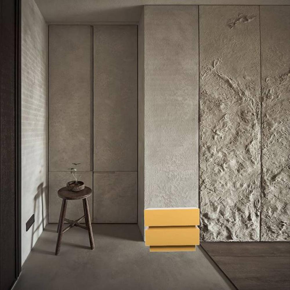 Lagere Series Bedside Table duly polished in Yellow