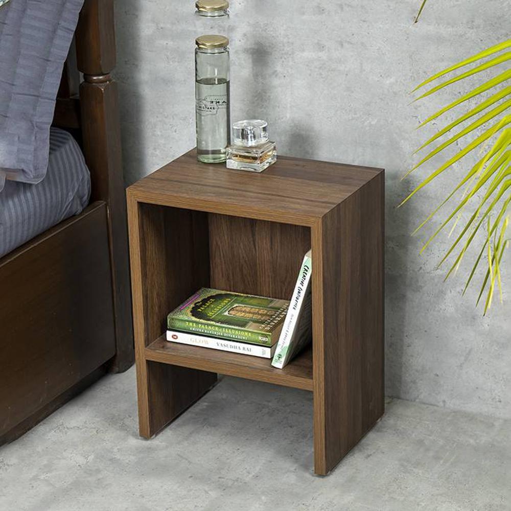Mica Walnut Hues Bedside Table - A Tiny Mistake