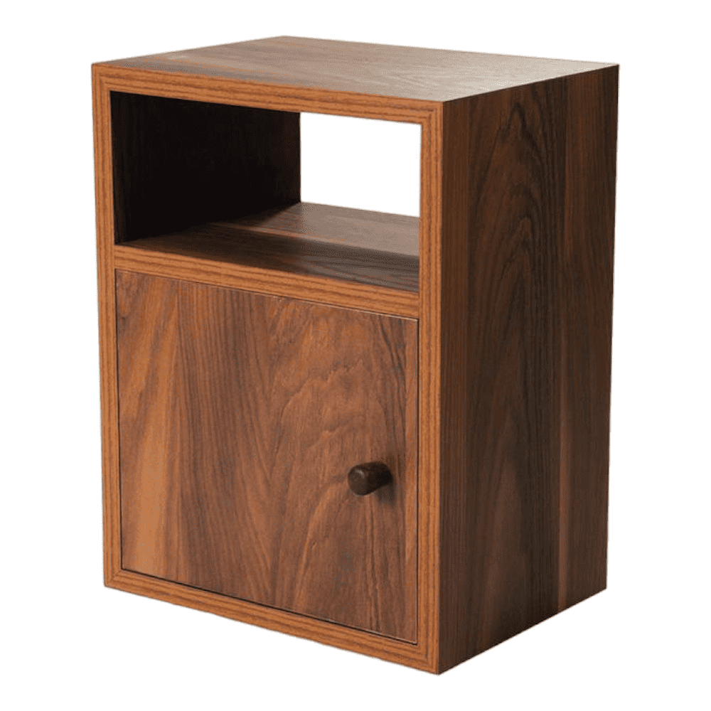 Mica Bedside Teak Hues Chest Side Table