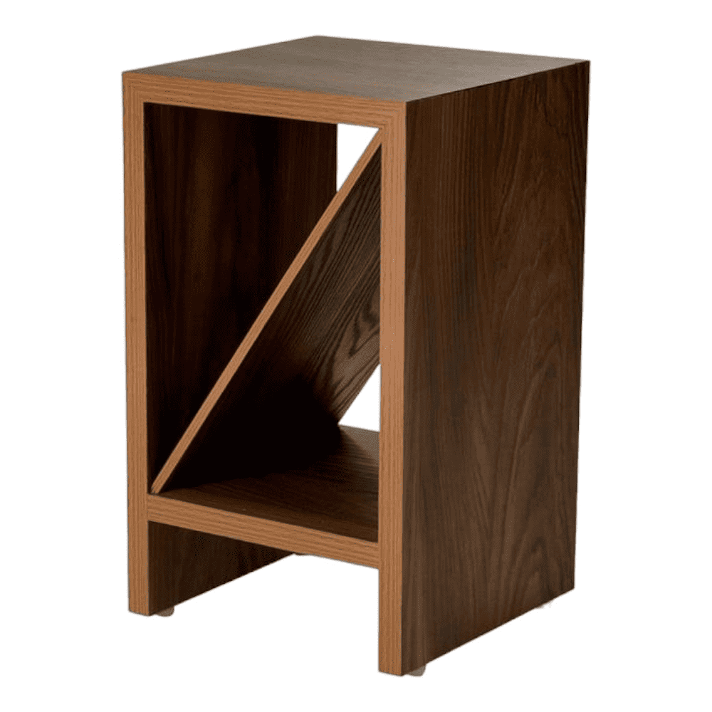 Teak Hues Bevel Mica Side Table
