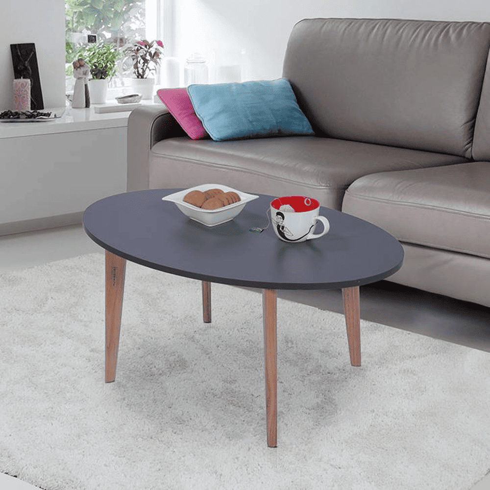 Kelly Oval Engineered Wood Coffee Table In Matte Finish