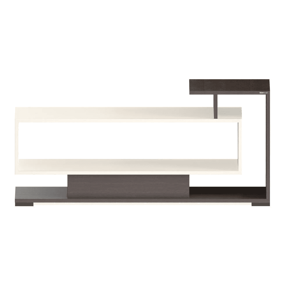 Declove Rectangular Engineered Wood Coffee Table In Wenge & White Finish
