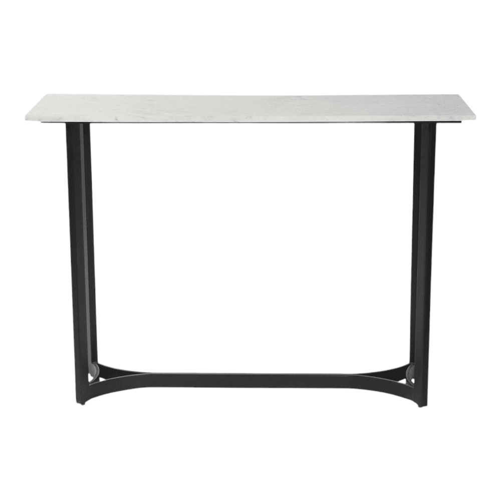 Verona Marble Console Table In Black Finish