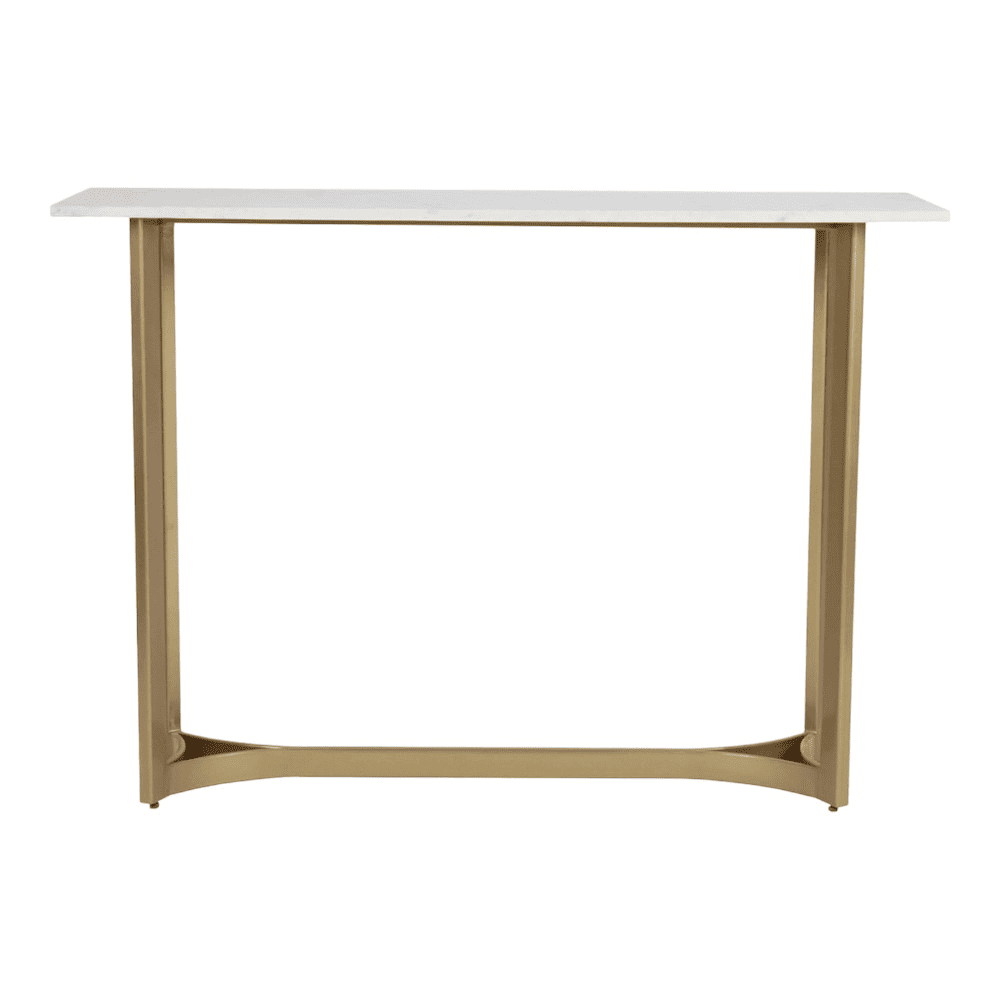 Verona Marble Console Table In Gold Finish