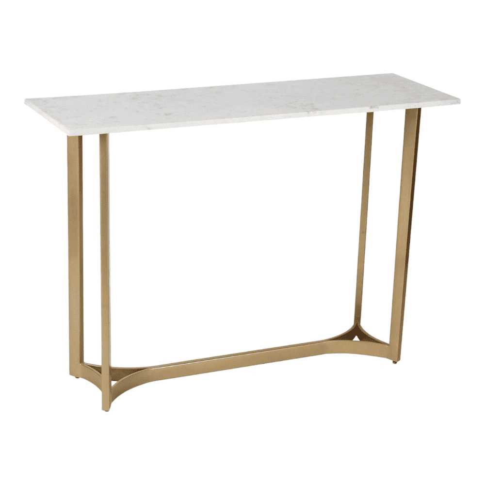 Verona Marble Console Table In Gold Finish