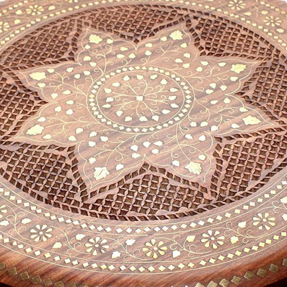 Shilpi Handicrafts Folding Coffee Table - Brown