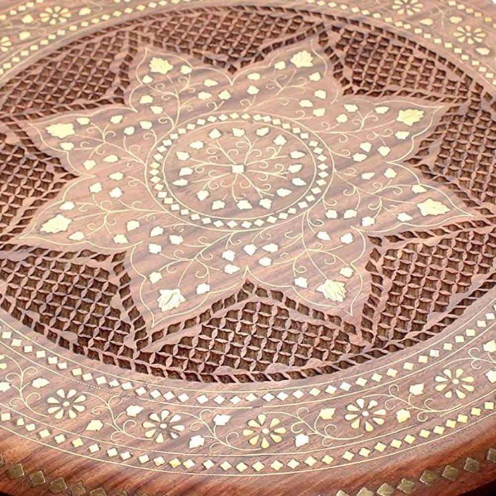 Shilpi Handicrafts Folding Coffee Table Brown