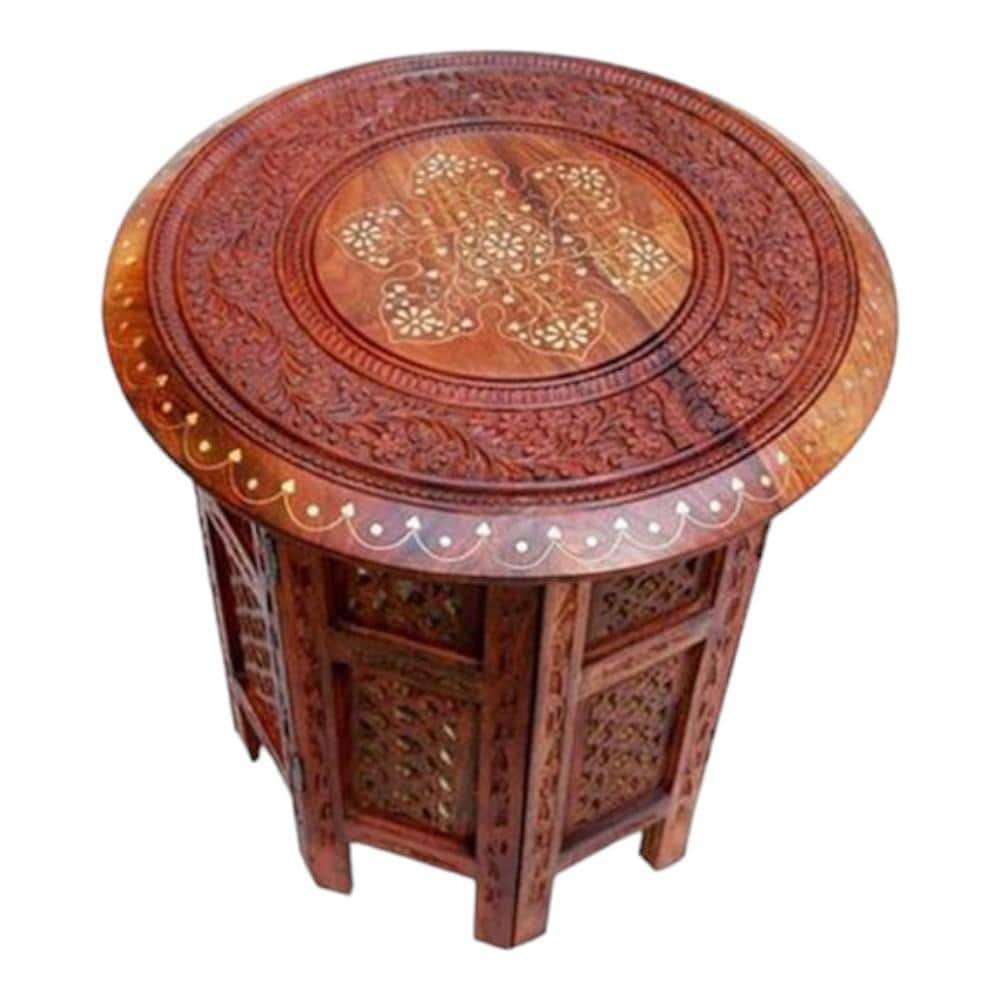Shilpi Handicrafts Folding Coffee Table - Brown - Nshctbl10