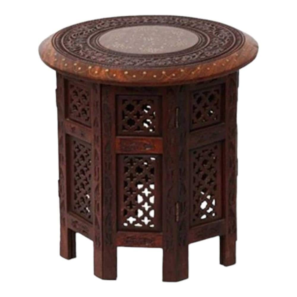 Shilpi Handicrafts Folding Coffee Table - Brown - Nshctbl10