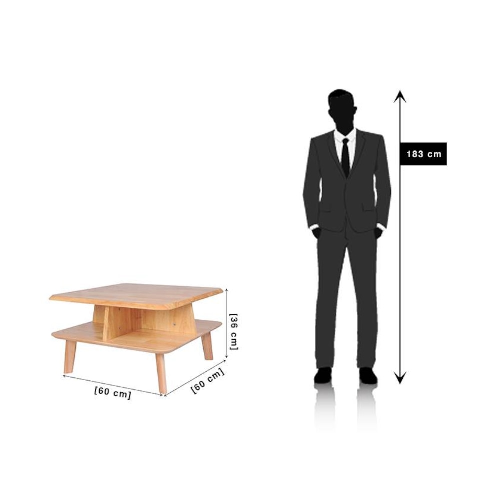 Coffee Table Brown Natural Wood Finish