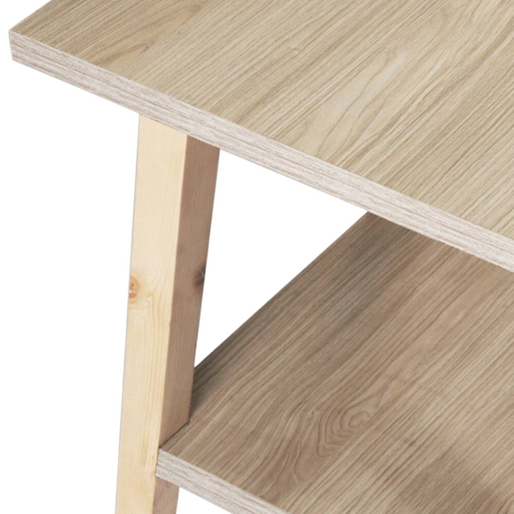 Pine Hues Trapezium Incline Table, Side Table, Wooden End Table, Living Room Decor