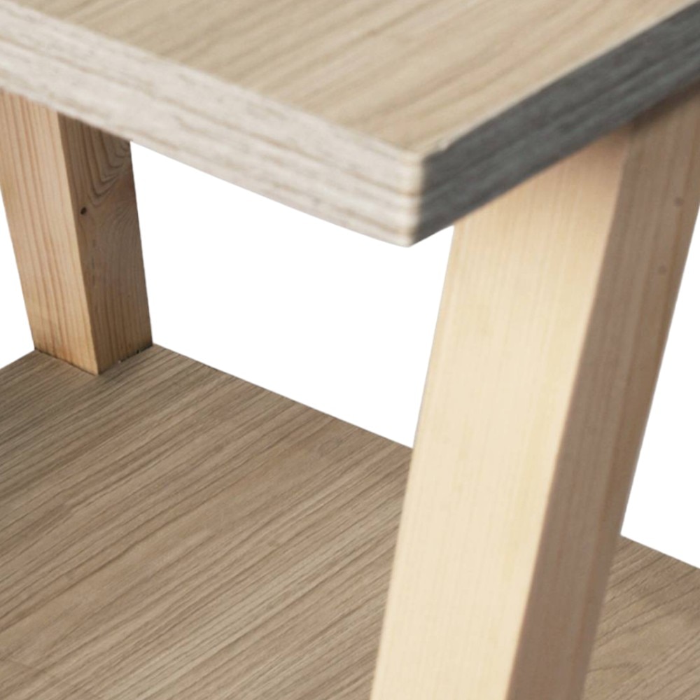 Pine Hues Trapezium Incline Table, Side Table, Wooden End Table, Living Room Decor