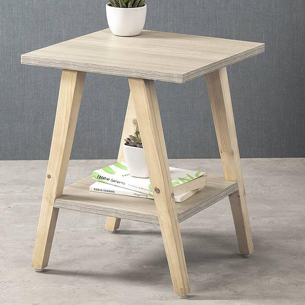 Pine Hues Trapezium Incline Table, Side Table, Wooden End Table, Living Room Decor