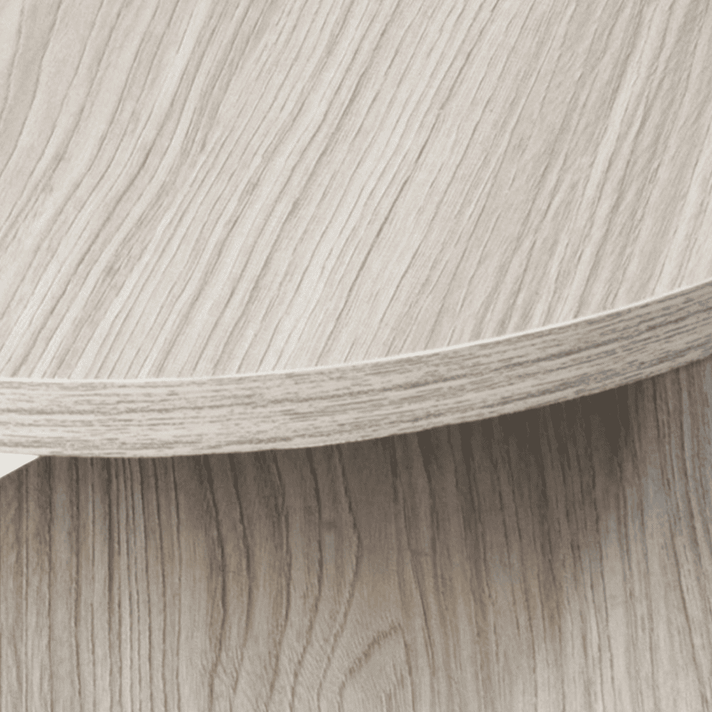 Pine Hues Round Oblique Nesting Tables, Side Tables, Wooden Tables, Living Room Decor