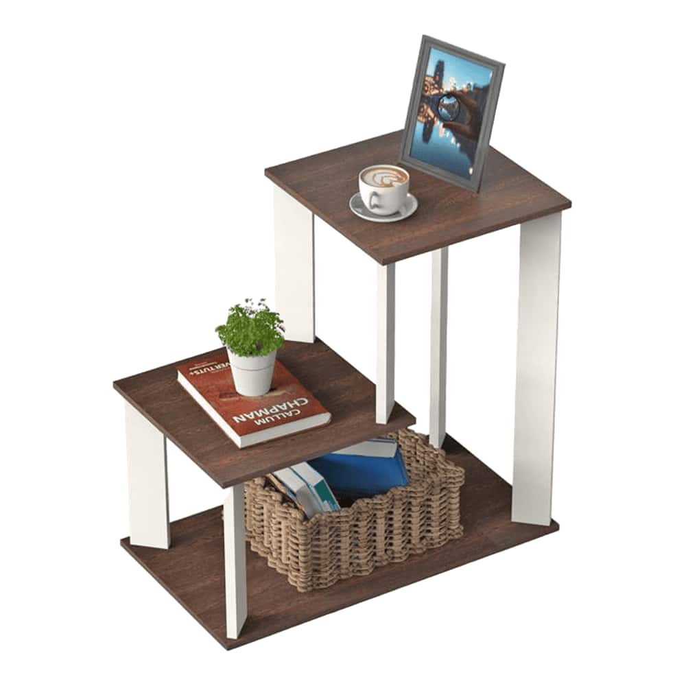 Coras Engineered Wood Side Table in Brown Finish