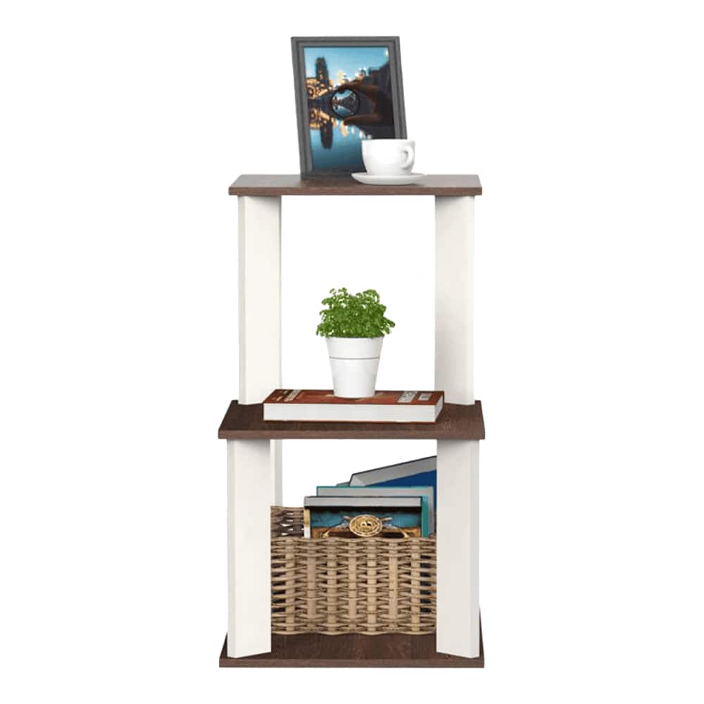 Coras Engineered Wood Side Table in Brown Finish