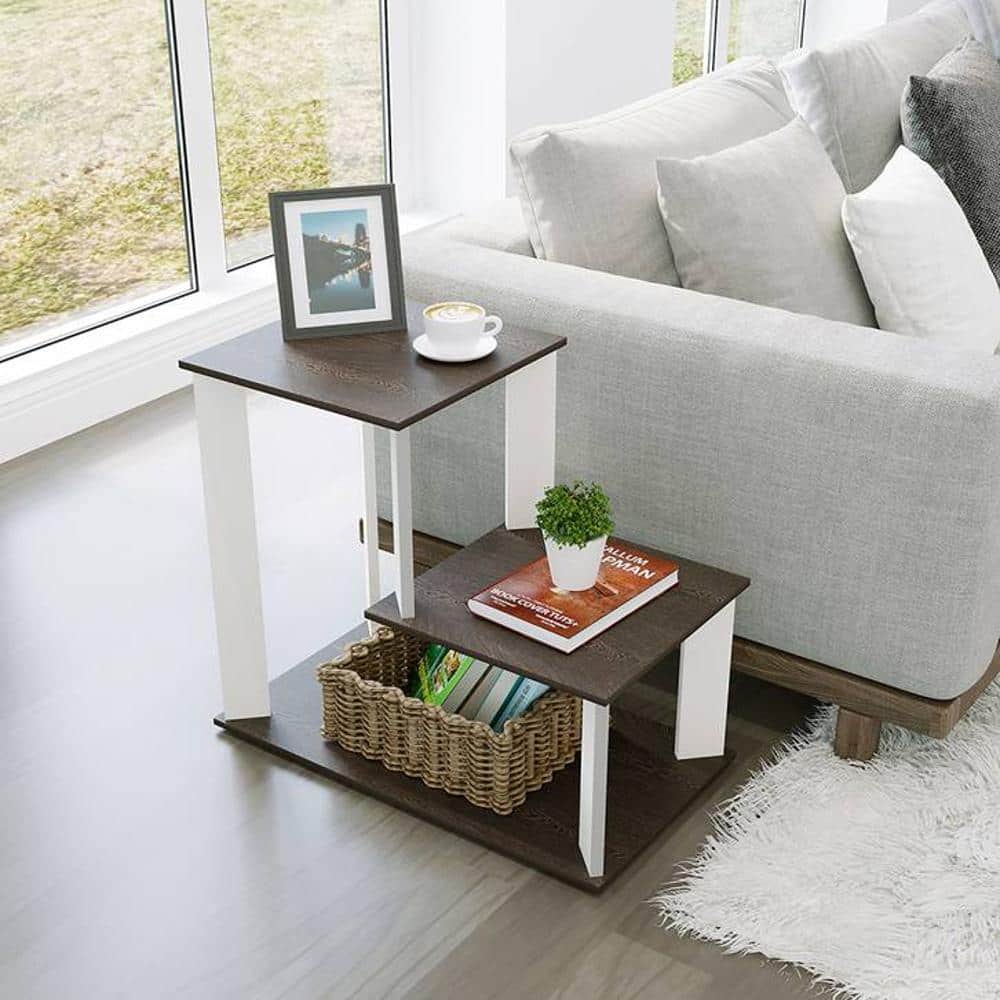 Coras Engineered Wood Side Table in Brown Finish