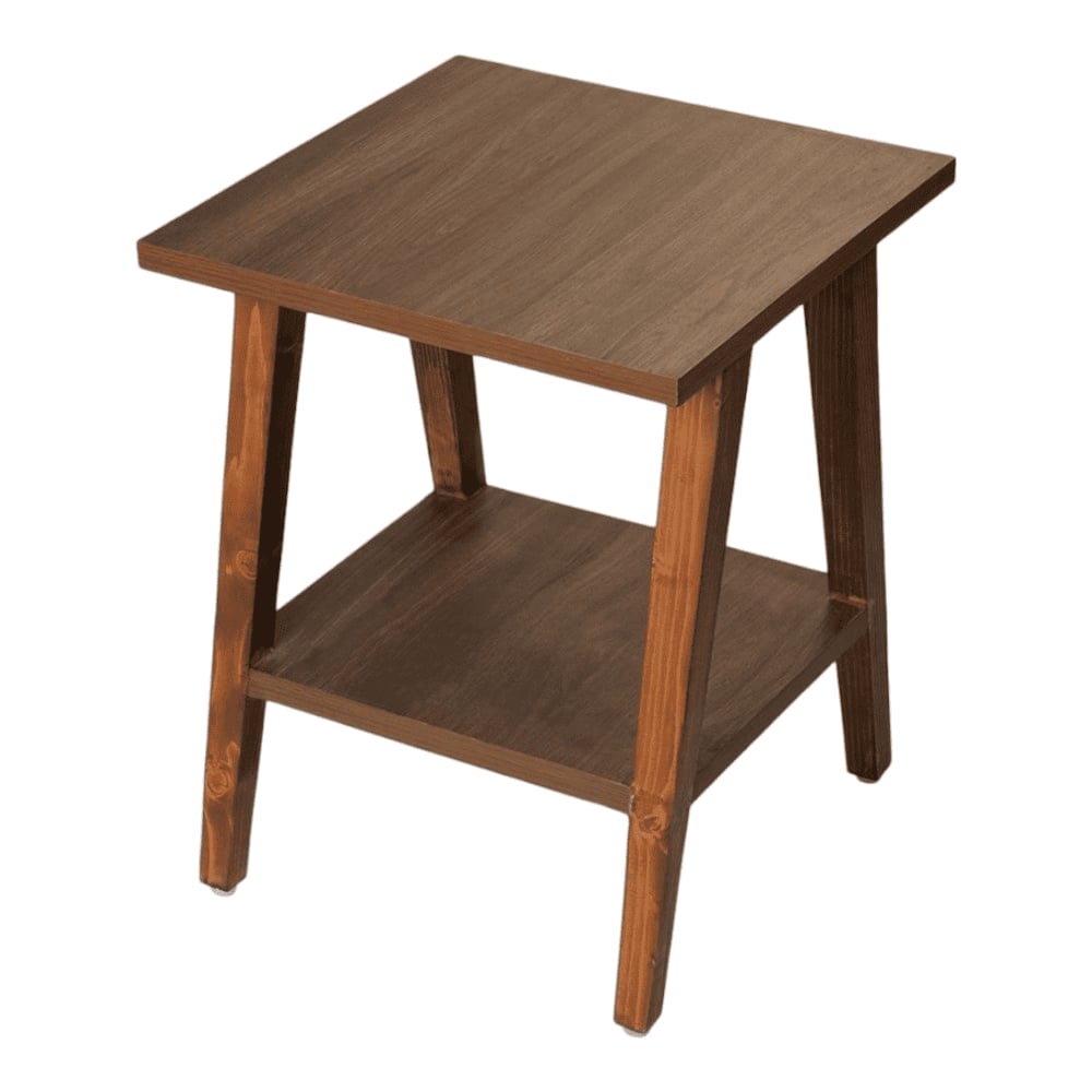 Walnut Hues Trapezium Incline Table, Side Table, Wooden End Table, Living Room Decor