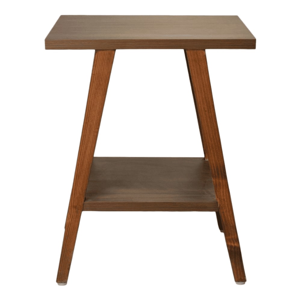 Walnut Hues Trapezium Incline Table, Side Table, Wooden End Table, Living Room Decor