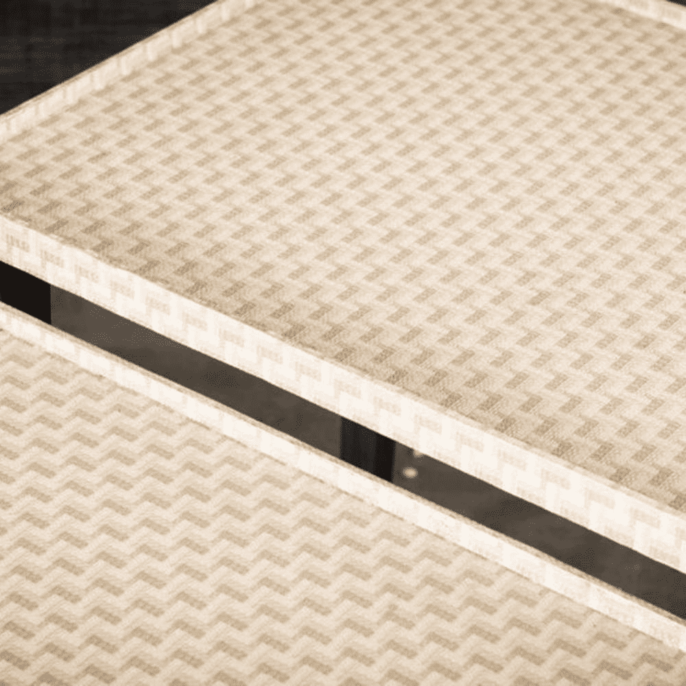 Herringbone Solid Wood Nested End Table in Paper Finish - Set of 3