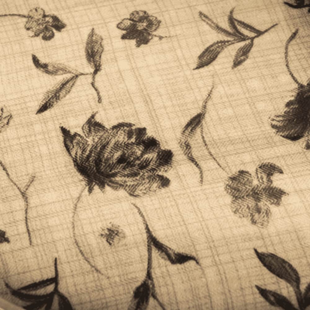 Floral Solid Wood Nested End Table in Paper Finish - Set of 2