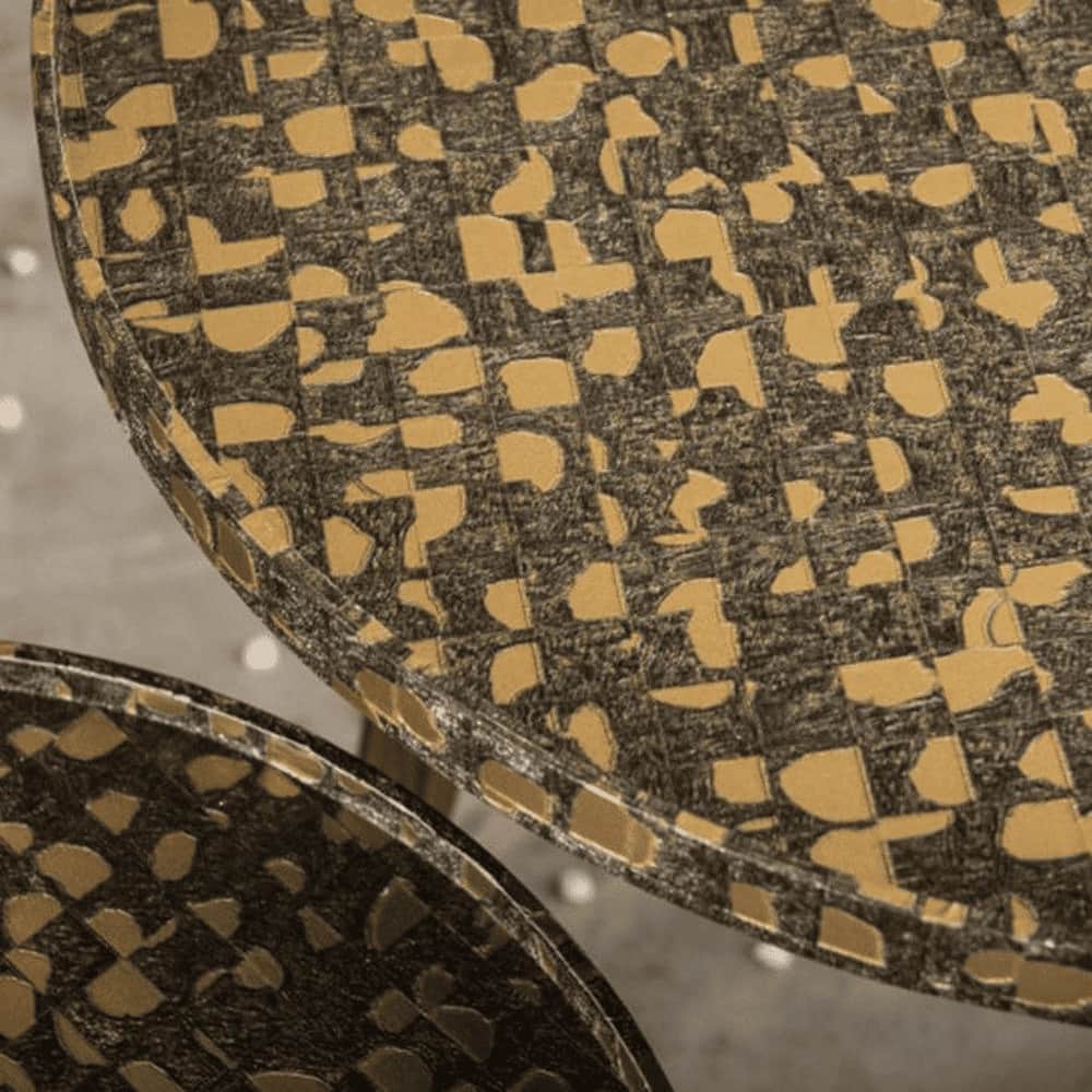 Syaahi Solid Wood Nested End Table in Paper Finish - Set of 2