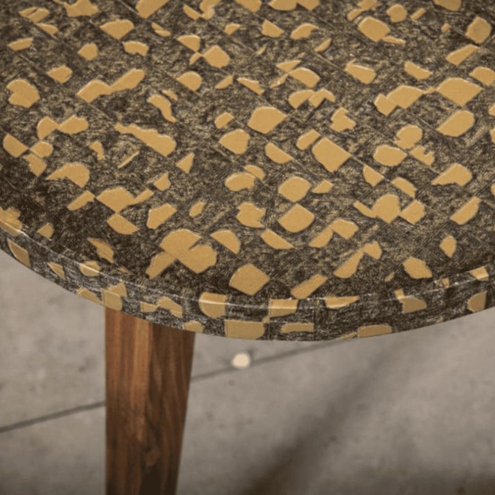 Syaahi Solid Wood Nested End Table in Paper Finish - Set of 2